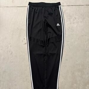 Adidas Pants Boys Track Black Size Medium Jogger Kids Polyester